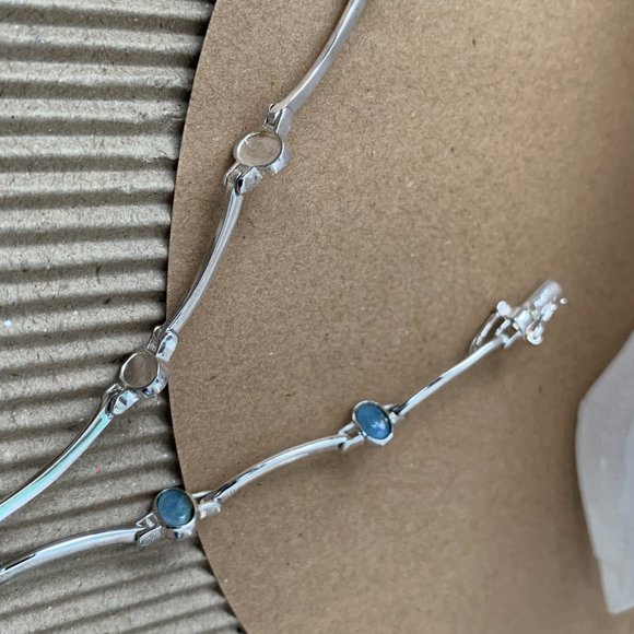 NWOT Genuine Silver (not plated)  and Opal Bracelet - Picture 6 of 6